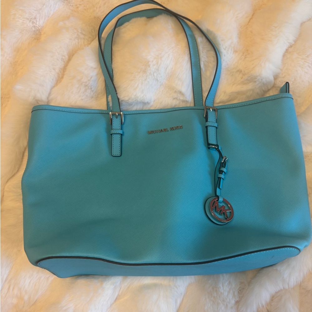 Michael Kors Turquoise Tote Bag